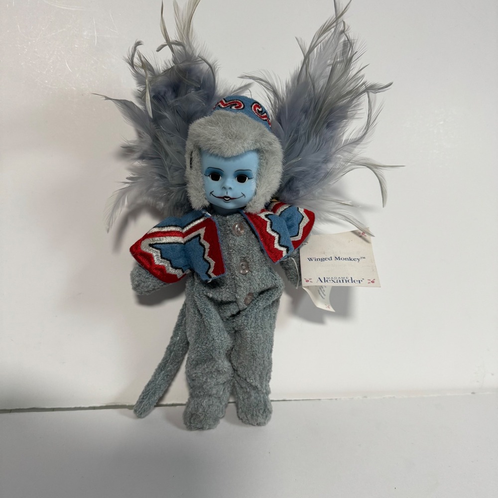 Madame Alexander Wizard of Oz Winged Monkey Blue Feather Doll 25950 2000 Vintage